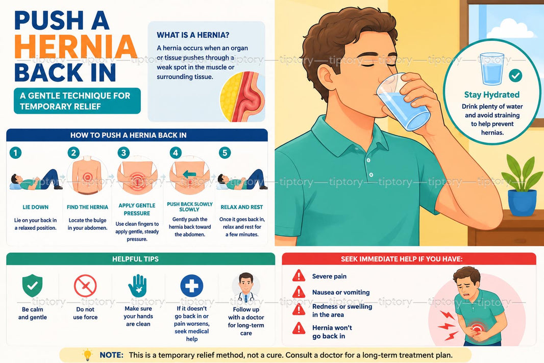 Cách đẩy khối thoát vị vào trong an toàn: 5 bước chuẩn y khoa tại nhà