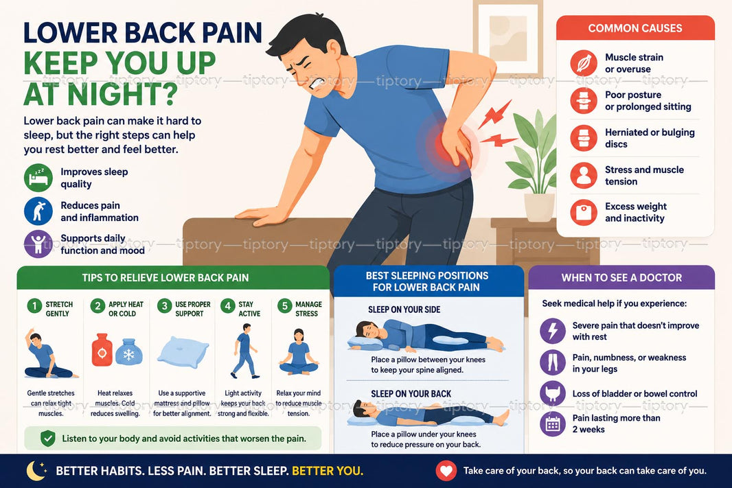Cách ngủ khi bị đau lưng dưới: 4 tư thế nằm ngủ cho người đau lưng