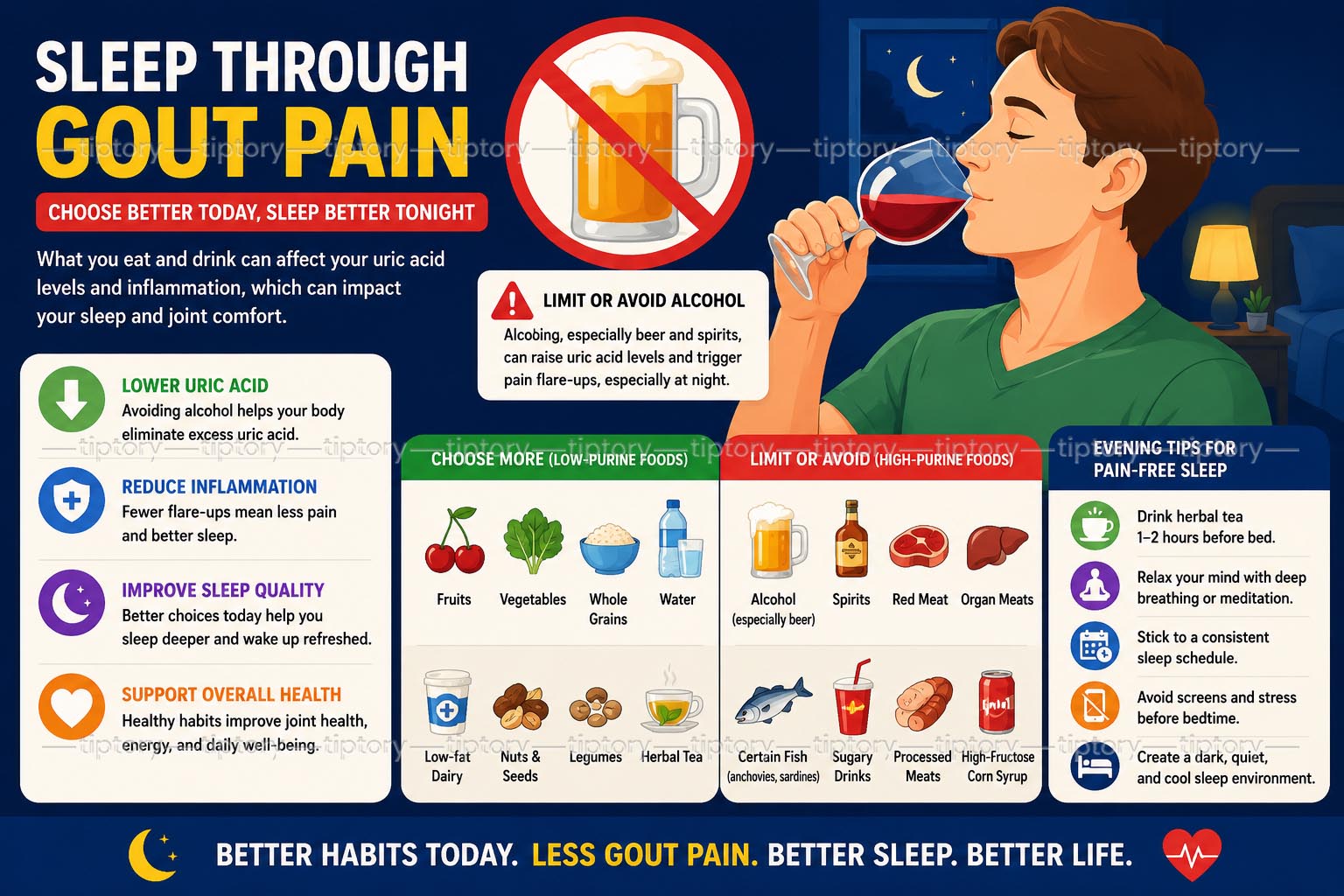 Cách ngủ ngon khi bị gút: 4 mẹo giảm đau gút về đêm hiệu quả