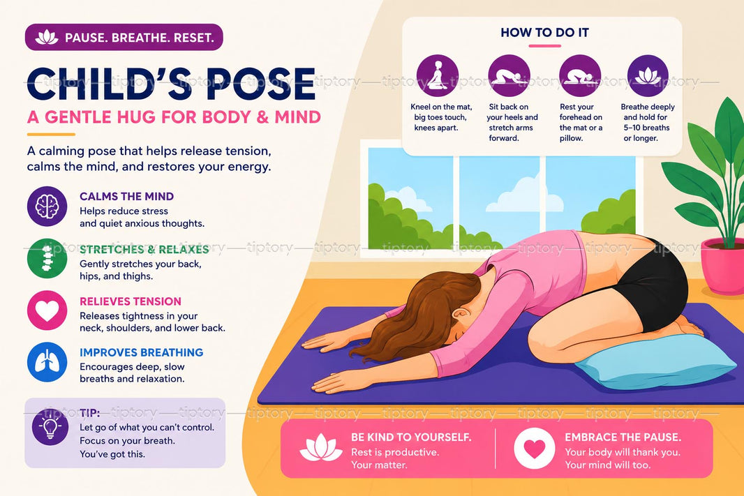 Cách tập tư thế Em bé (Child Pose) trong Yoga: 5 động tác chuẩn nhất