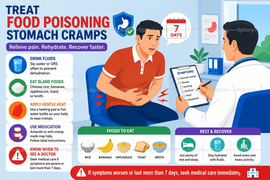 Giảm đau bụng do ngộ độc thực phẩm: 3 cách chữa an toàn tại nhà