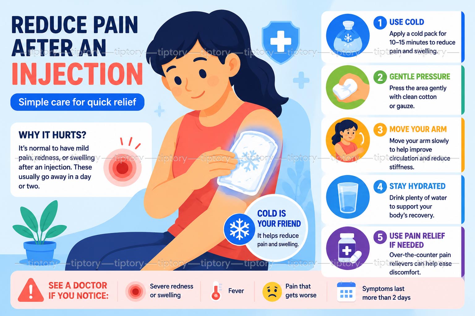 Mẹo giảm đau sau khi tiêm vắc xin: 3 cách giảm đau sưng an toàn