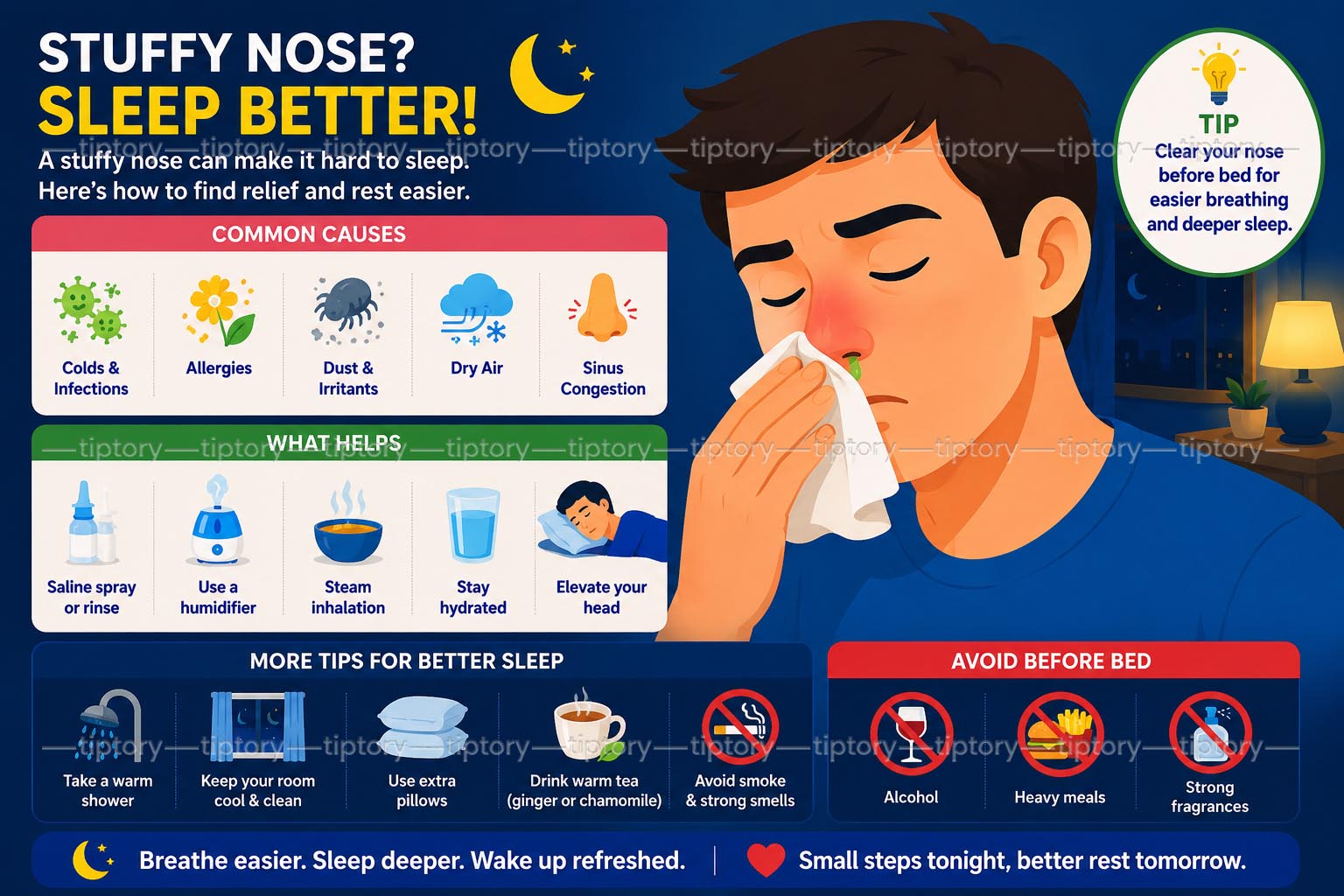 Mẹo trị nghẹt mũi khó thở để ngủ ngon: 18 cách thông mũi cực nhanh