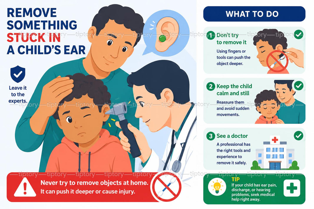 Trẻ bị dị vật trong tai: 3 cách lấy dị vật trong tai bé an toàn