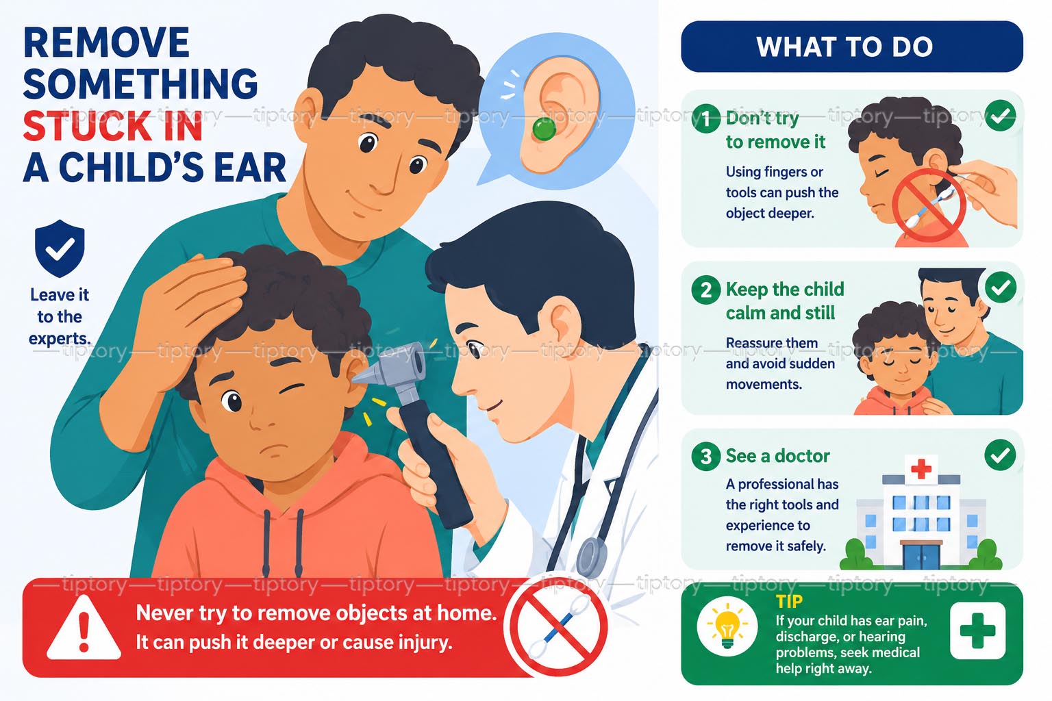 Trẻ bị dị vật trong tai: 3 cách lấy dị vật trong tai bé an toàn